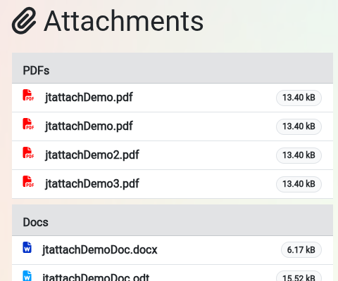 JtAttach demo default